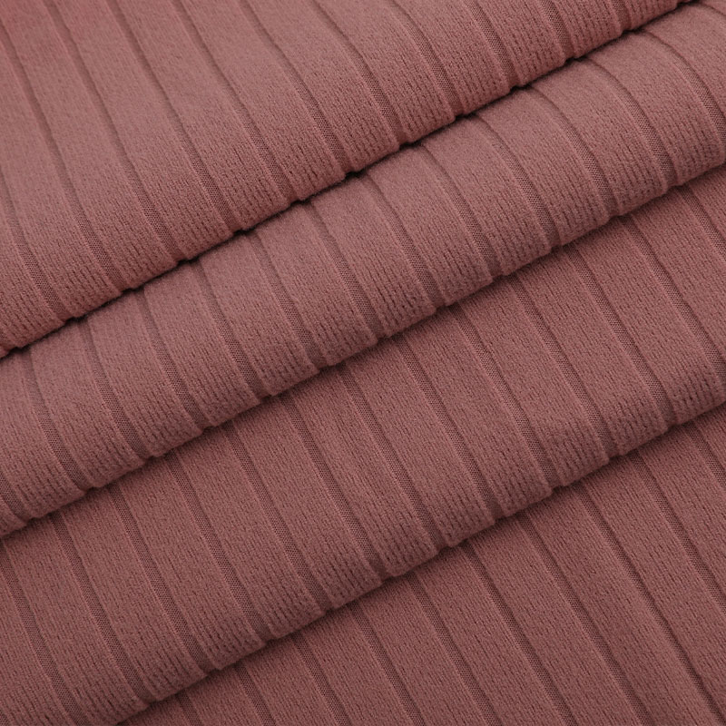 100D/96F+40D氨纶抽条罗纹