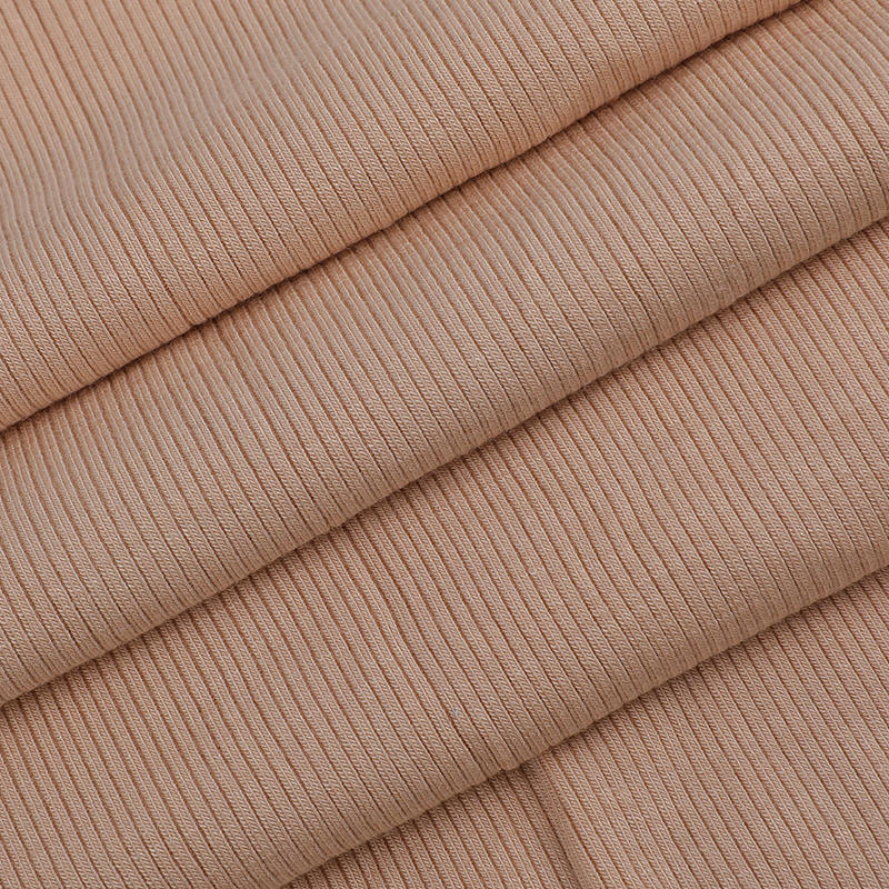 32s兰精人棉/真丝+30D满衬2*2氨纶罗纹